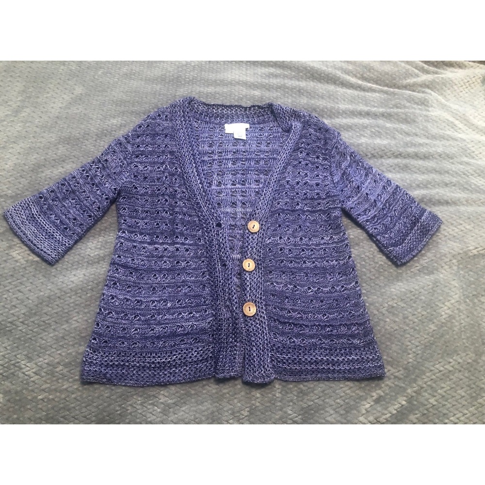Womens Coldwater Creek Cardigan - purple - Size XS